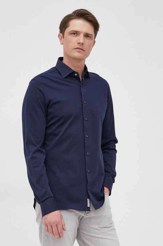Îmbrăcăminte Michael Kors camasa din bumbac MD0MD91392 bleumarin