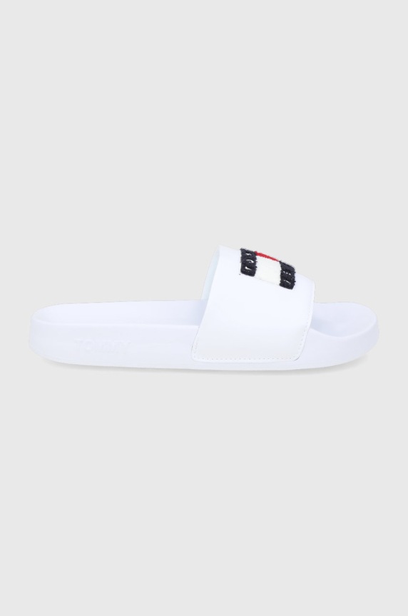 Tommy Jeans - Klapki EN0EN01644YBR tekstylny biały EN0EN01644YBR
