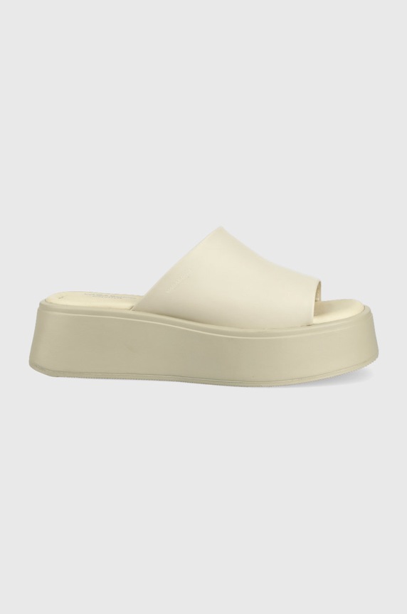 Vagabond Shoemakers bőr papucs Courtney platform bézs 5334.601.02