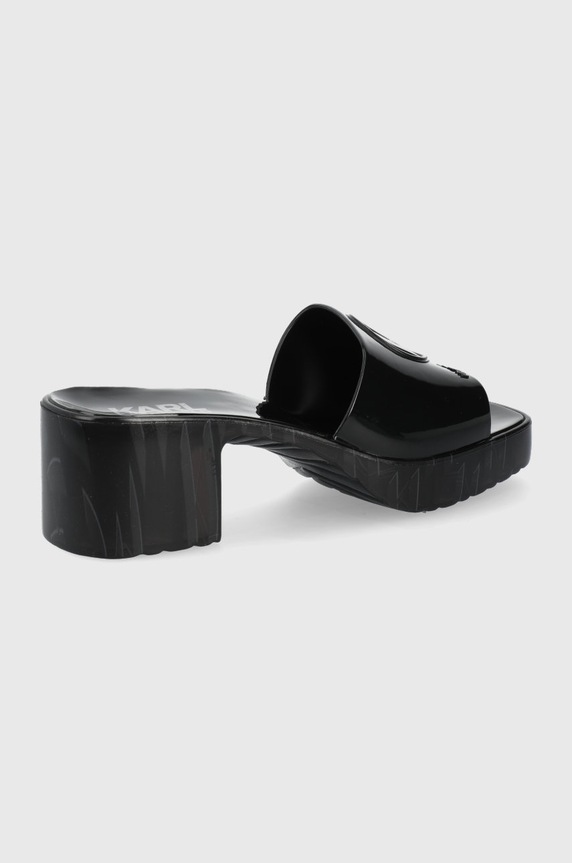 Pantofle Karl Lagerfeld JELLY BLOK HEEL KL83005.V00 černá SS22