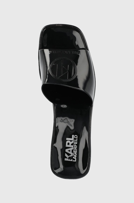 Pantofle Karl Lagerfeld JELLY BLOK HEEL černá KL83005.V00