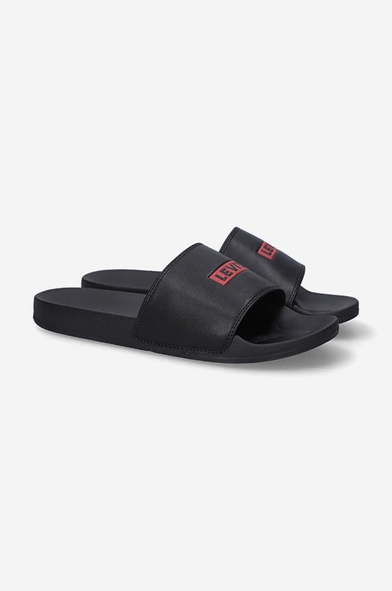 Šľapky Levi's June Boxtab S D6567.0001 čierna