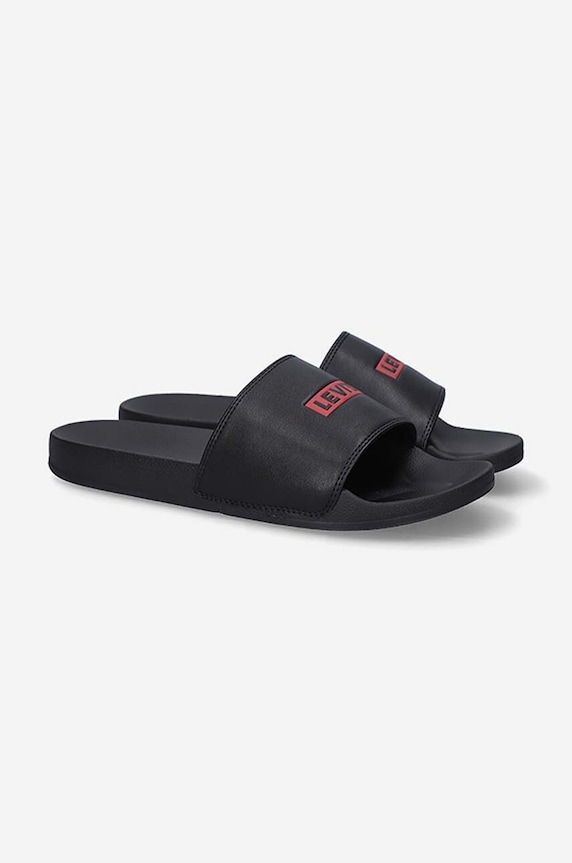 Šľapky Levi's June Boxtab S D6567.0001 čierna