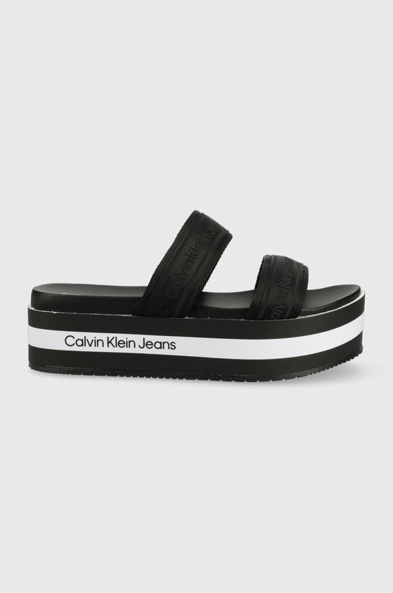 Calvin Klein Jeans klapki YW0YW00561.BDS 5-8 cm czarny YW0YW00561.BDS