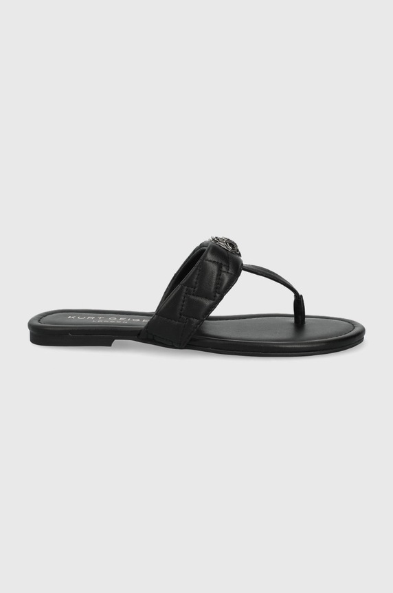 Kožené žabky Kurt Geiger London přírodní kůže černá 8651400109.BLACK