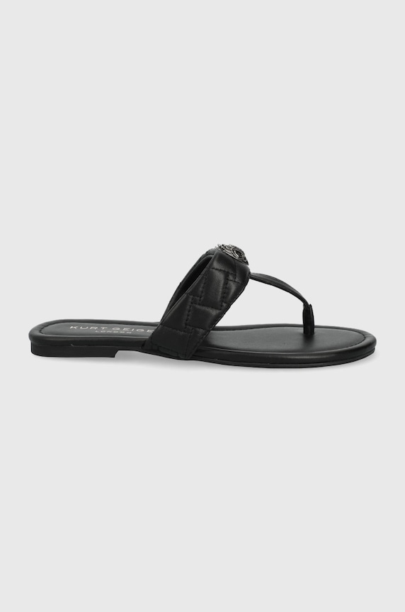 Kožené žabky Kurt Geiger London přírodní kůže černá 8651400109.BLACK