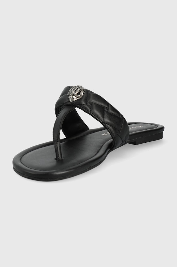 Boty Kožené žabky Kurt Geiger London 8651400109.BLACK černá