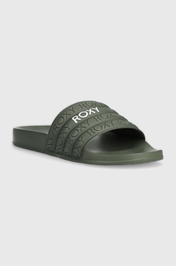 Pantofle Roxy Slippy ARJL100999 zelená SS24