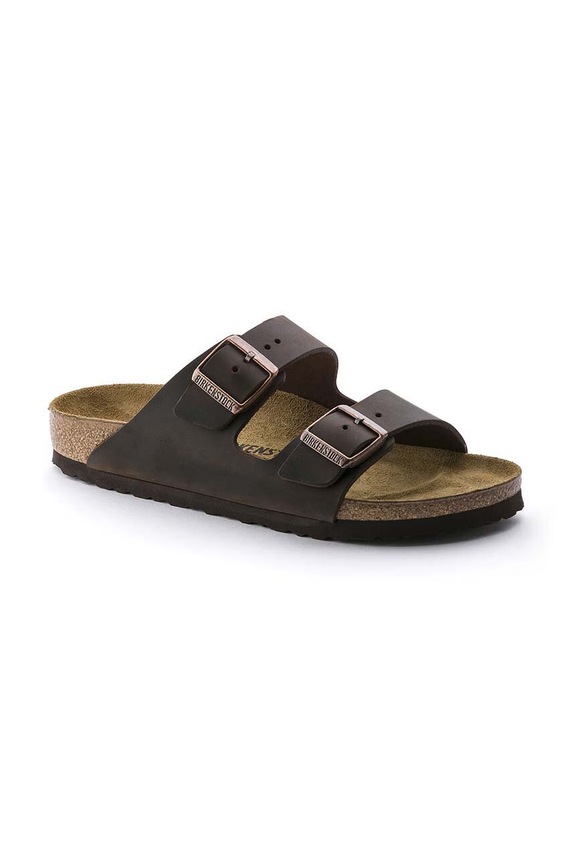 Birkenstock bőr papucs Arizona 52533 barna AW25