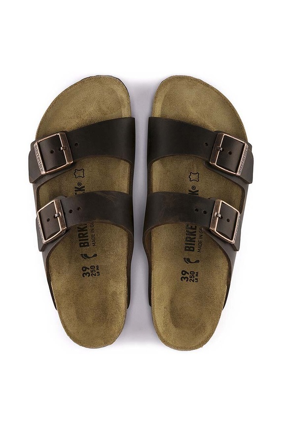Birkenstock bőr papucs Arizona 52533 barna