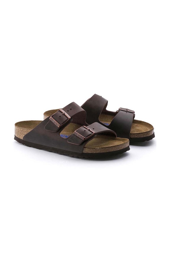 Παπούτσια Δερμάτινες παντόφλες Birkenstock Arizona 452763 καφέ