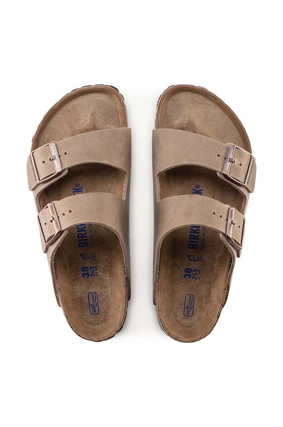 Nubuck παντόφλες Birkenstock Arizona 552813 μπεζ