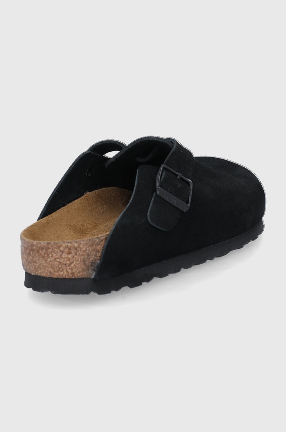 Obuv Semišové šľapky Birkenstock Boston 660473 čierna