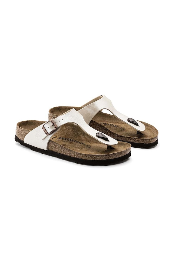 Birkenstock slapi de piele Gizeh bej 943873