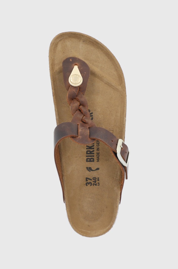 Birkenstock bőr flip-flop Gizeh barna 1021336