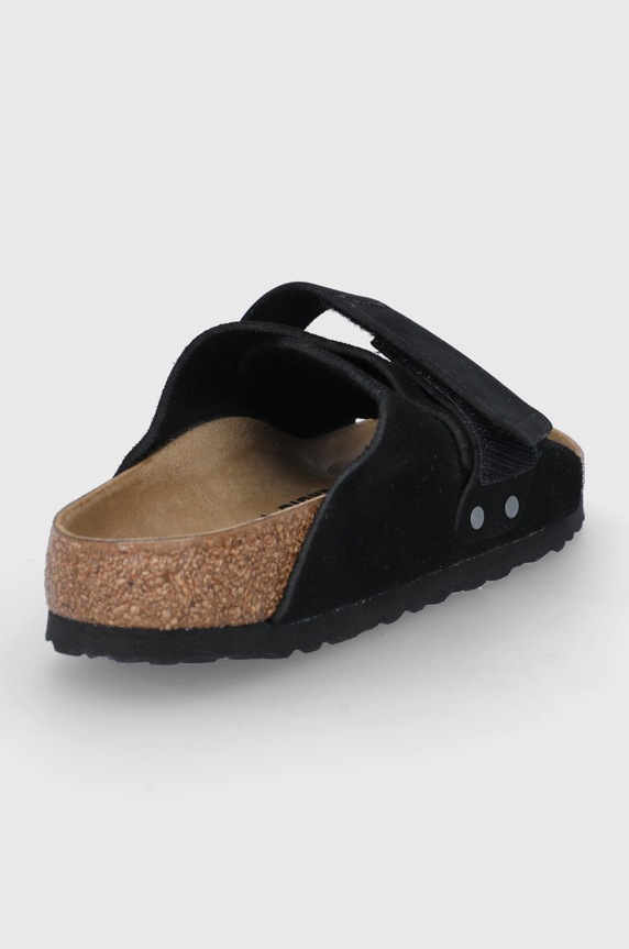Boty Semišové pantofle Birkenstock Kyoto 1022566 černá