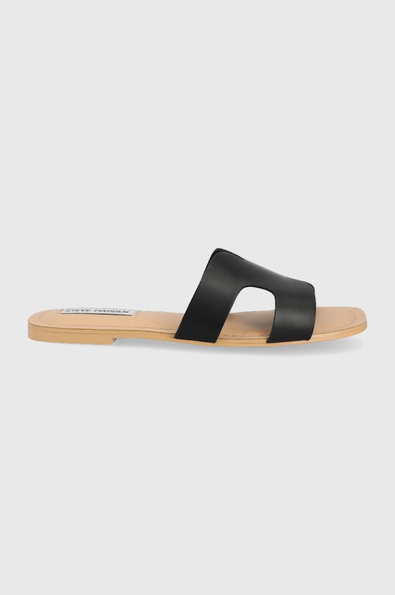 Steve Madden klapki skórzane płaski czarny SM11001541.017