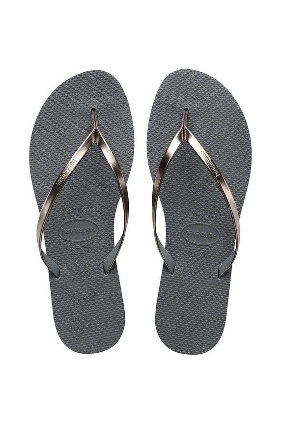 Σαγιονάρες Havaianas You Metallic φλατ γκρί H4135102.5037P