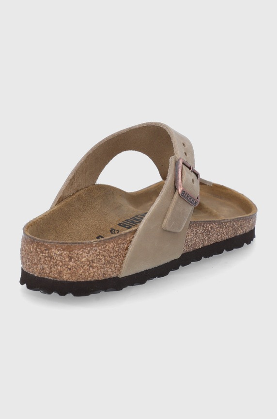 Παπούτσια Σαγιονάρες nubuck Birkenstock Gizeh 943811 καφέ
