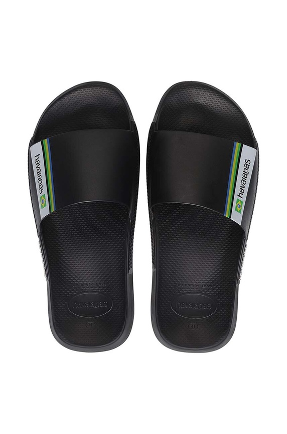 Παντόφλες Havaianas Slide Brasil φλατ μαύρο H4147319.0090P