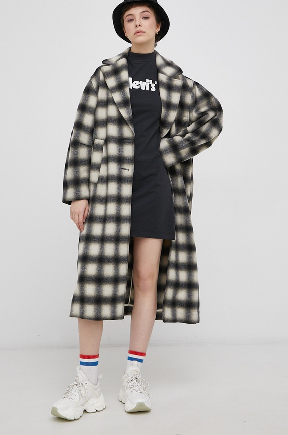 Levi's Płaszcz z domieszką wełny bez kaptura multicolor A1634.0000