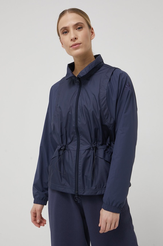 Jakna adidas Performance mornarsko modra HU0032