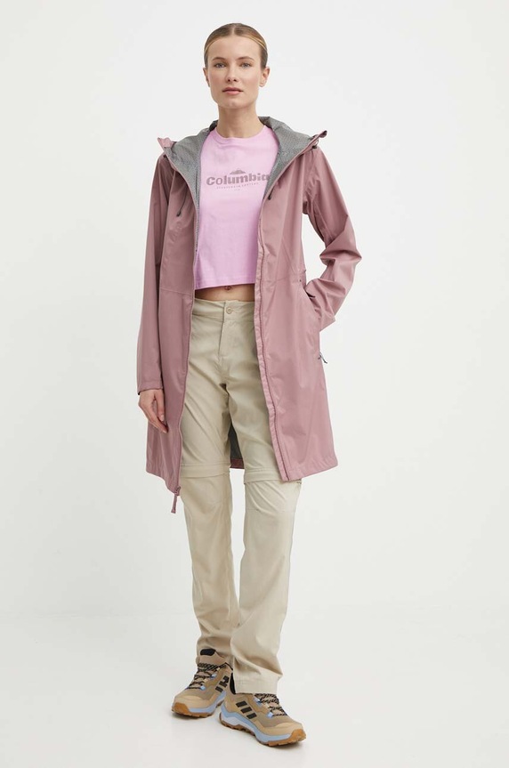 Columbia szabadidős kabát Weekend Adventure 1989263 rózsaszín SS24