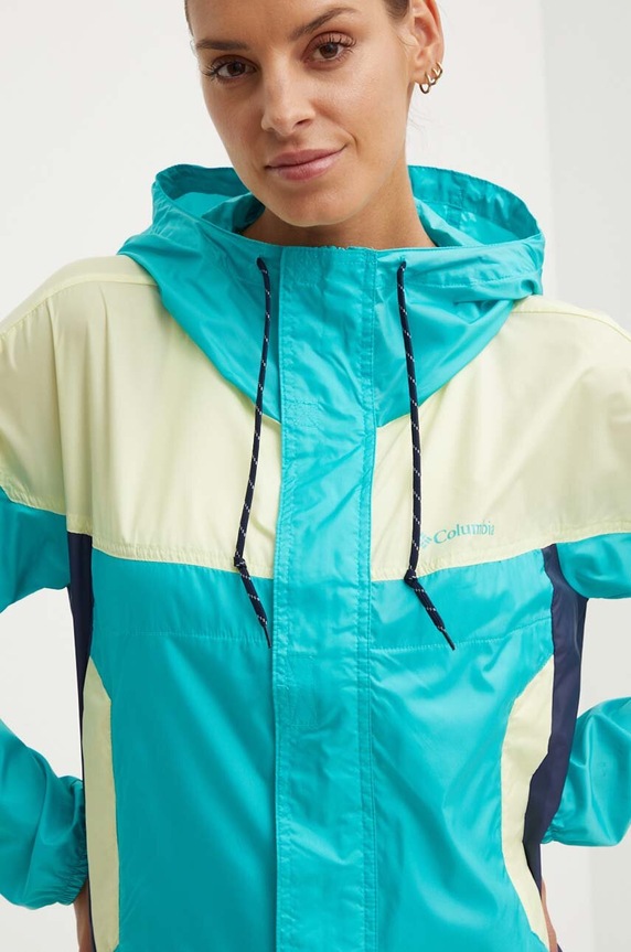 Columbia kurtka outdoorowa Flash Challenger turkusowy 1989511