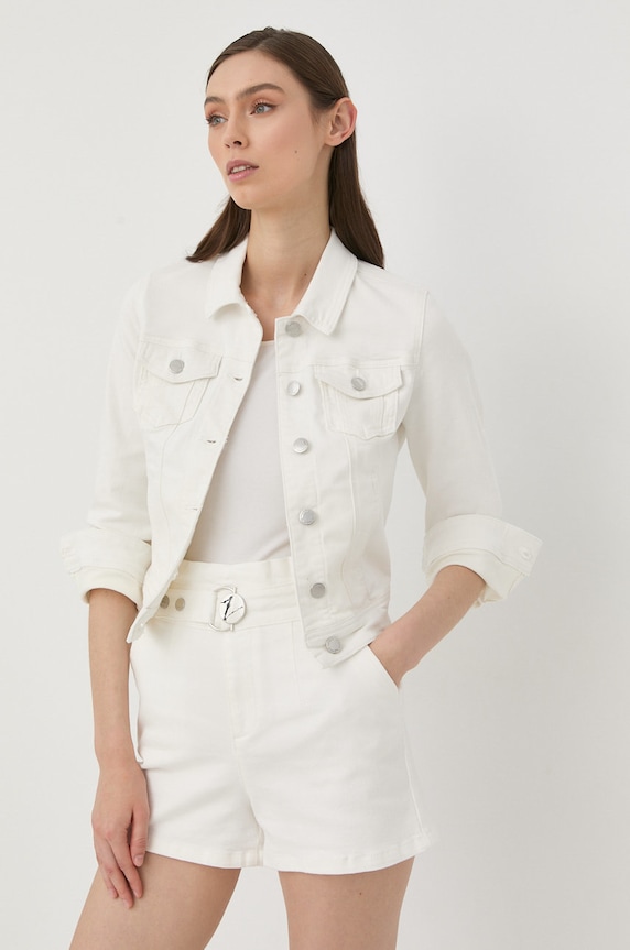 Morgan geacă din denim necaptusit alb 221.VPOM1