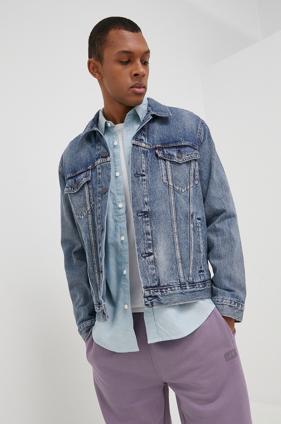 Rifľová bunda Levi's bez kapucne modrá 72334.0574