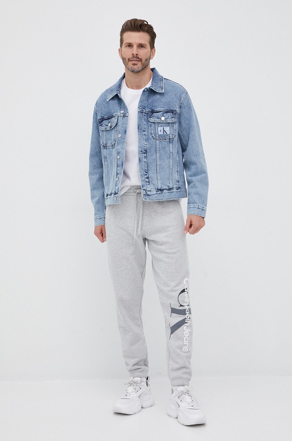 Calvin Klein Jeans kurtka jeansowa J30J319793.PPYY J30J319793.PPYY niebieski SS22