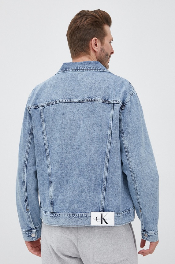 Odzież Calvin Klein Jeans kurtka jeansowa J30J319793.PPYY J30J319793.PPYY niebieski