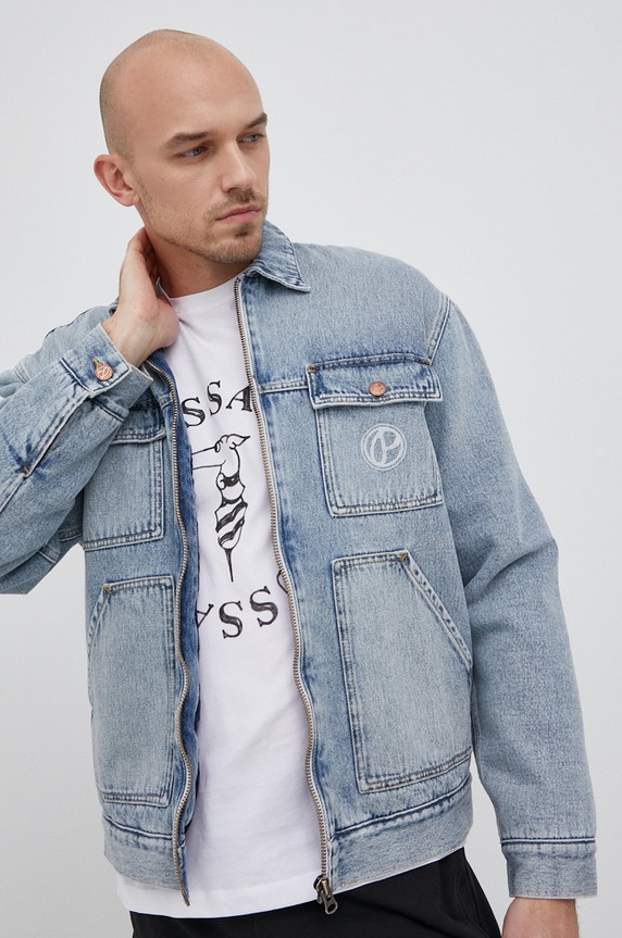 Pepe Jeans kurtka jeansowa Young Utility pozostałe niebieski PM402464.000