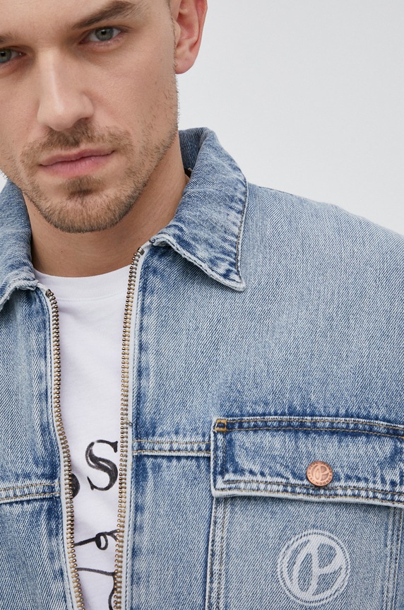 Pepe Jeans kurtka jeansowa Young Utility PM402464.000 niebieski