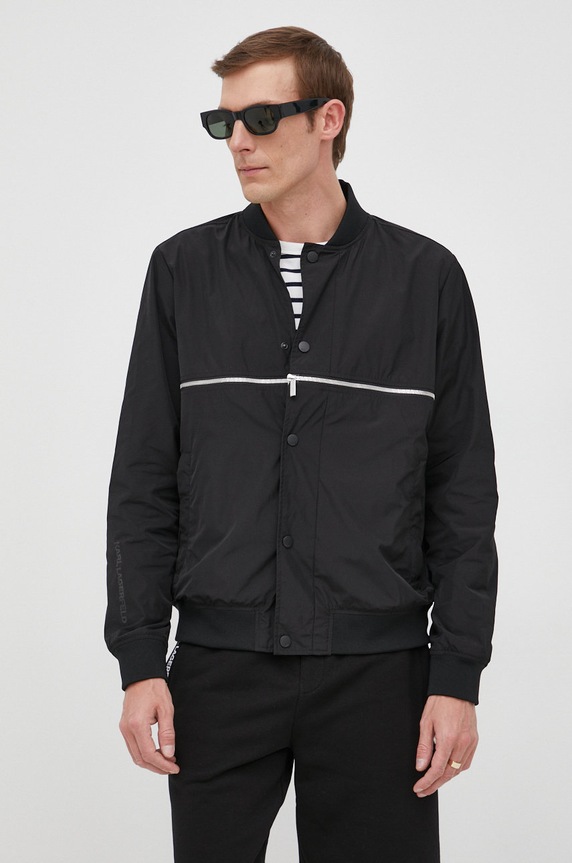 Karl Lagerfeld kurtka bomber 521504.505002 nieocieplane czarny 521504.505002