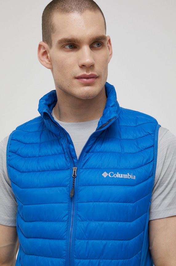 Športová vesta Columbia Powder Pass modrá 1842414