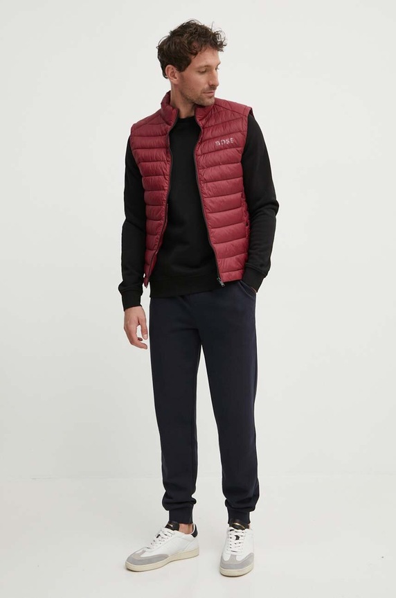 BOSS bezrękawnik 50471854 bordowy AA00