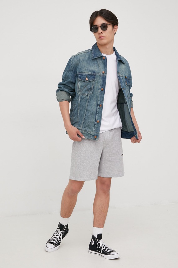 Wrangler kurtka jeansowa W459Y131C granatowy SS22