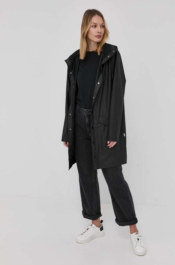 Oblečenie Bunda Rains Long Jacket 12020.01 čierna