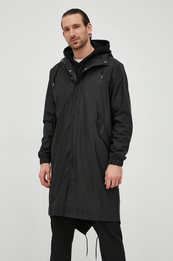 Bunda parka Rains 18140 Fishtail Parka 18140.01 čierna AW23