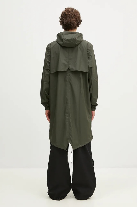 Odzież Rains kurtka przeciwdeszczowa 18140 Fishtail Parka 18140.03 zielony