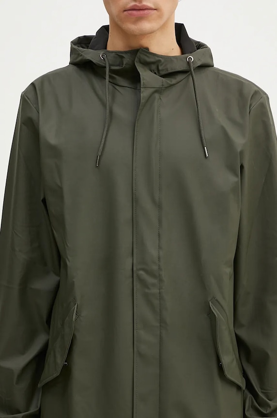 Rains kurtka przeciwdeszczowa 18140 Fishtail Parka zielony 18140.03