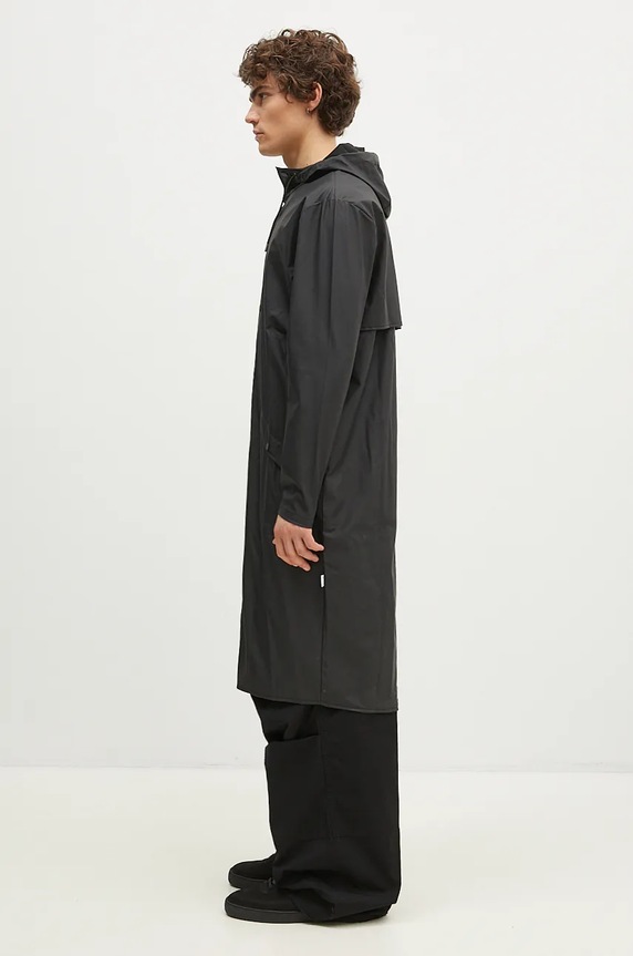 Куртка Rains 18360 Longer Jacket 18360.01 чорний SS22