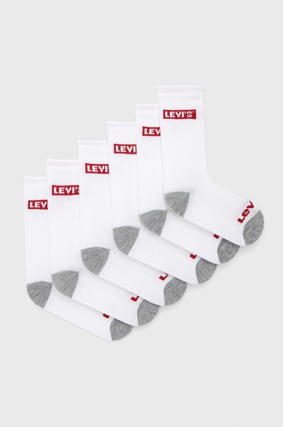 Levi's skarpetki dziecięce (6-pack) skarpetki długie biały BL0269.B