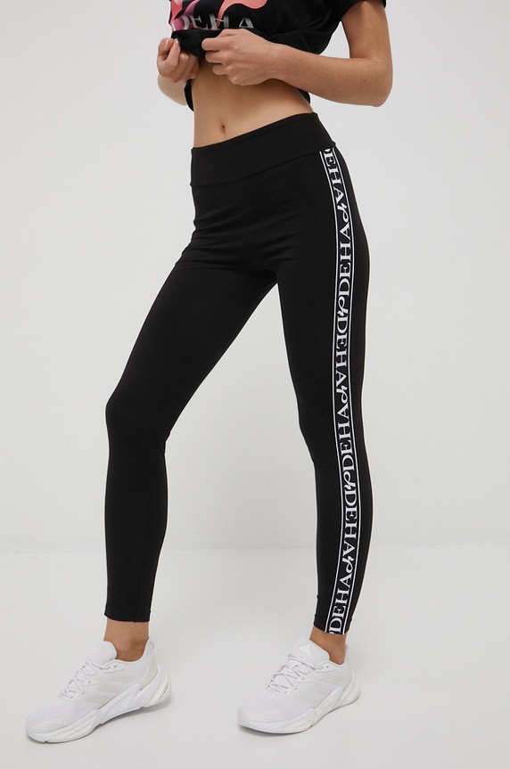 Deha legginsy aplikacja czarny B64408.10009