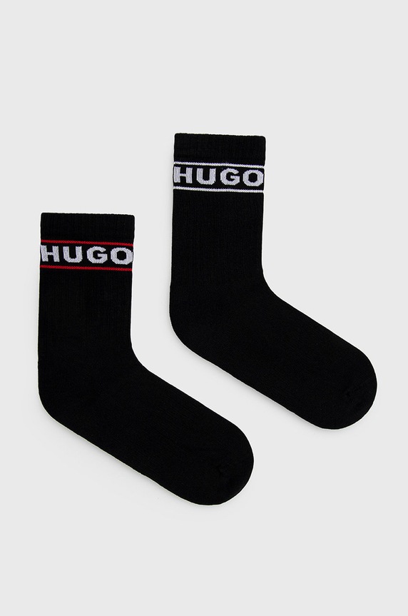 HUGO skarpetki (2-pack) 50469276 skarpetki długie czarny 50469276