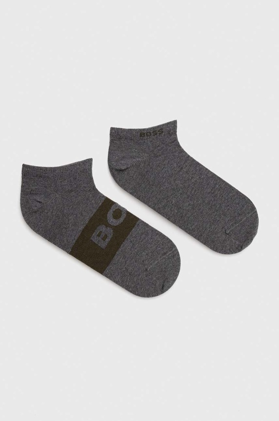 BOSS skarpetki 2-pack skarpetki krótkie szary 50467747