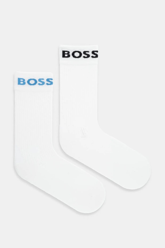 BOSS șosete 2-pack sosete lungi alb 50469747