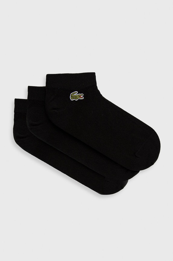 Ponožky Lacoste (3-pack) krátké ponožky černá RA4183