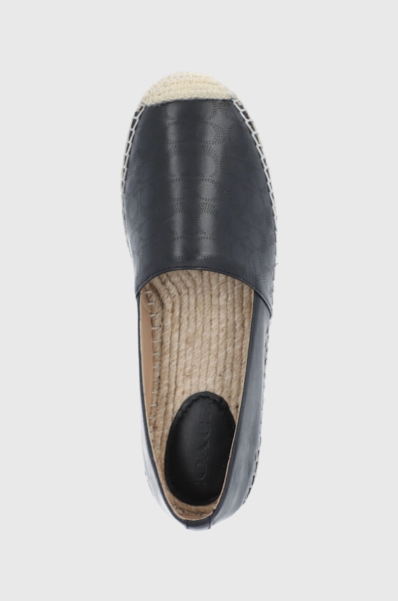 Coach - Bőr espadrilles Canva fekete C6763.BLK